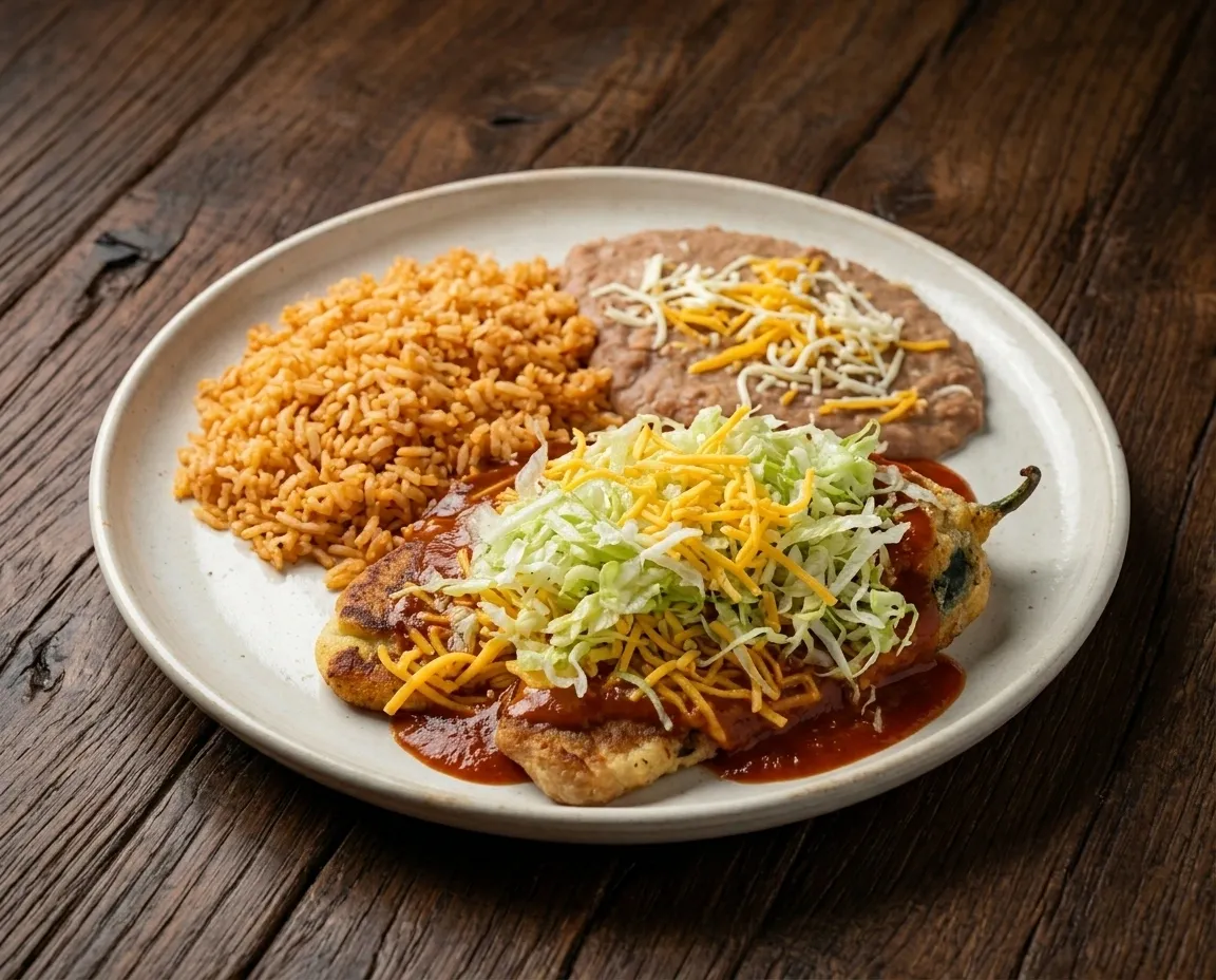 🌶 #14 2 Chile Rellenos Plate